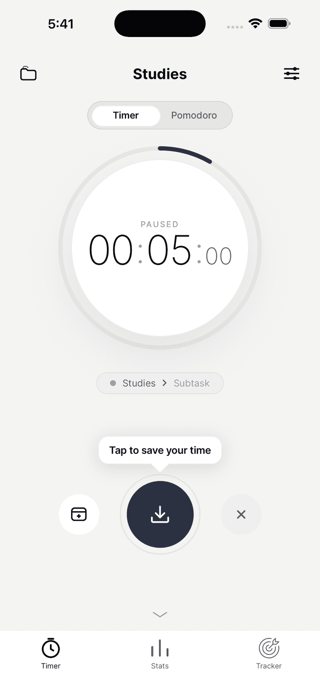 Тема «Базовая» в приложении Time Control